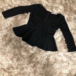 Black peplum high quality